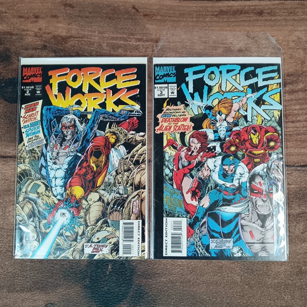 Marvel Force Works Comic Book Lot 2 Issues Multicolor Excellent 1994 90s Vintage